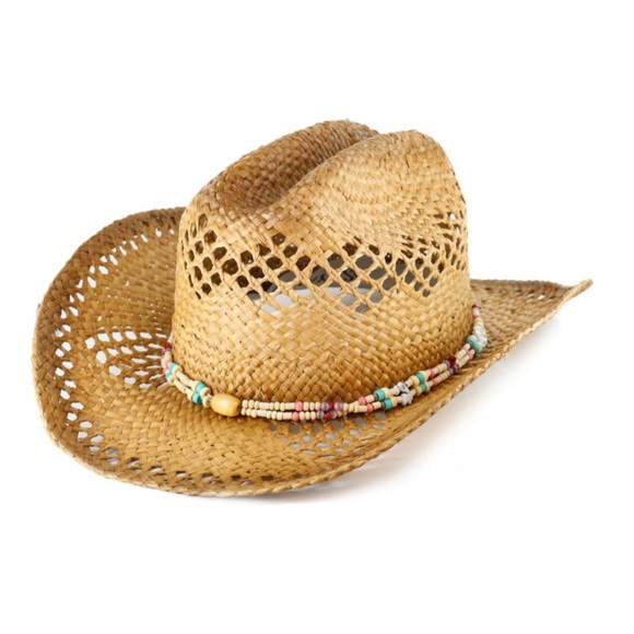 Shyanne Accessories - Shyanne Beaded Straw Western Cowboy Hat